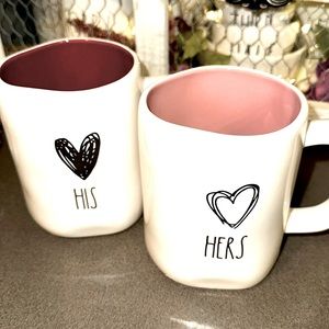 Rae Dunn 🖤 HIS and HERS 🖤 mug set. NWT